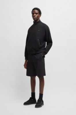 Jacket with contrast trims, Black