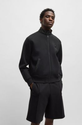 Jacket with contrast trims, Black