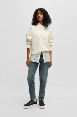 Platform trainers with suede trims, Black