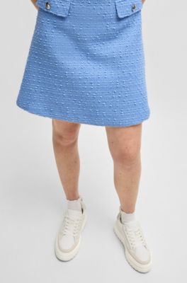 Platform trainers with suede trims, White