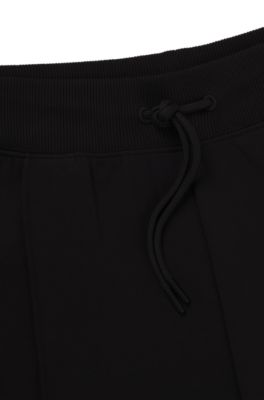 Shorts with zigzag stitching, Black