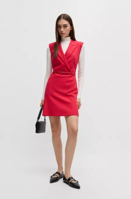 Nappa-leather ballerina pumps with buckled straps