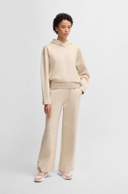 Lace-up trainers with suede, mesh and faux leather, light pink