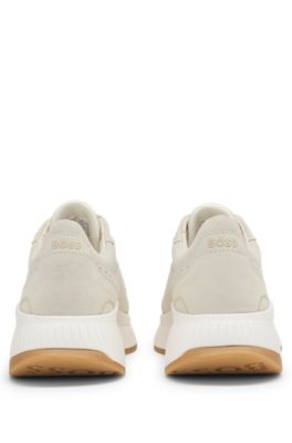 TTNM EVO trainers in suede with perforations, Light Grey