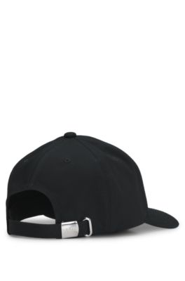 Casquette en twill de coton &agrave; logo brod&eacute;, Noir
