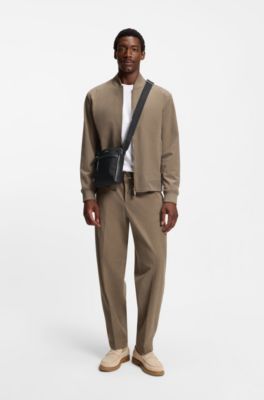 Reporter bag with leather trims, Black