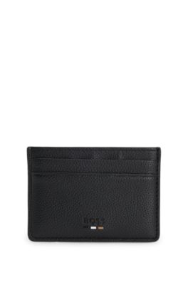 Card holder with logo and signature stripe, Black