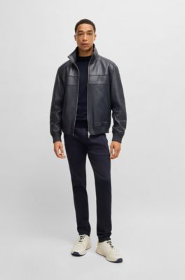 Porsche x BOSS perforated-leather trainers with ridged outsole, White