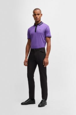 Baskets en similicuir avec logo dor&eacute;, Noir