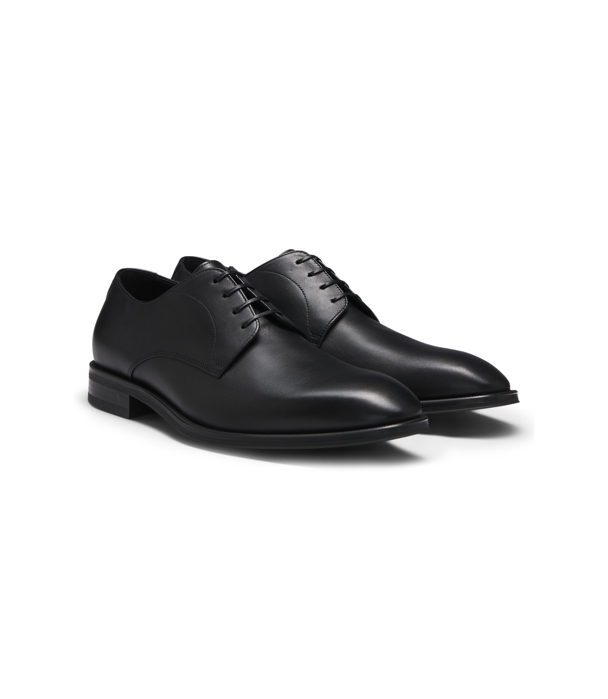 HUGO BOSS ダービードレスシューズ US10.5/JP28.5 BOSS - Italian-made leather Derby shoes - Black