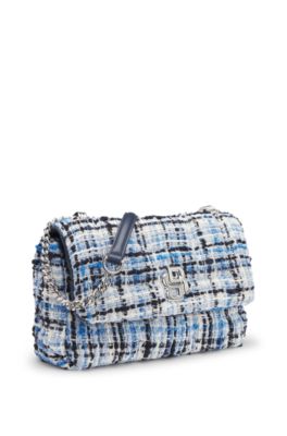 Bolso bandolera de tweed multicolor con monograma Double B, Fantas&iacute;a