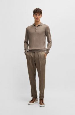 Deportivas de ca&ntilde;a baja Gary de piel bru&ntilde;ida, Marr&oacute;n