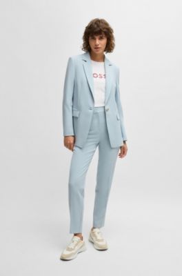 Camiseta de punto de algod&oacute;n con logo caligrafiado, Blanco