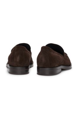 Mocasines de antifaz Dressletic de ante, Marr&oacute;n oscuro