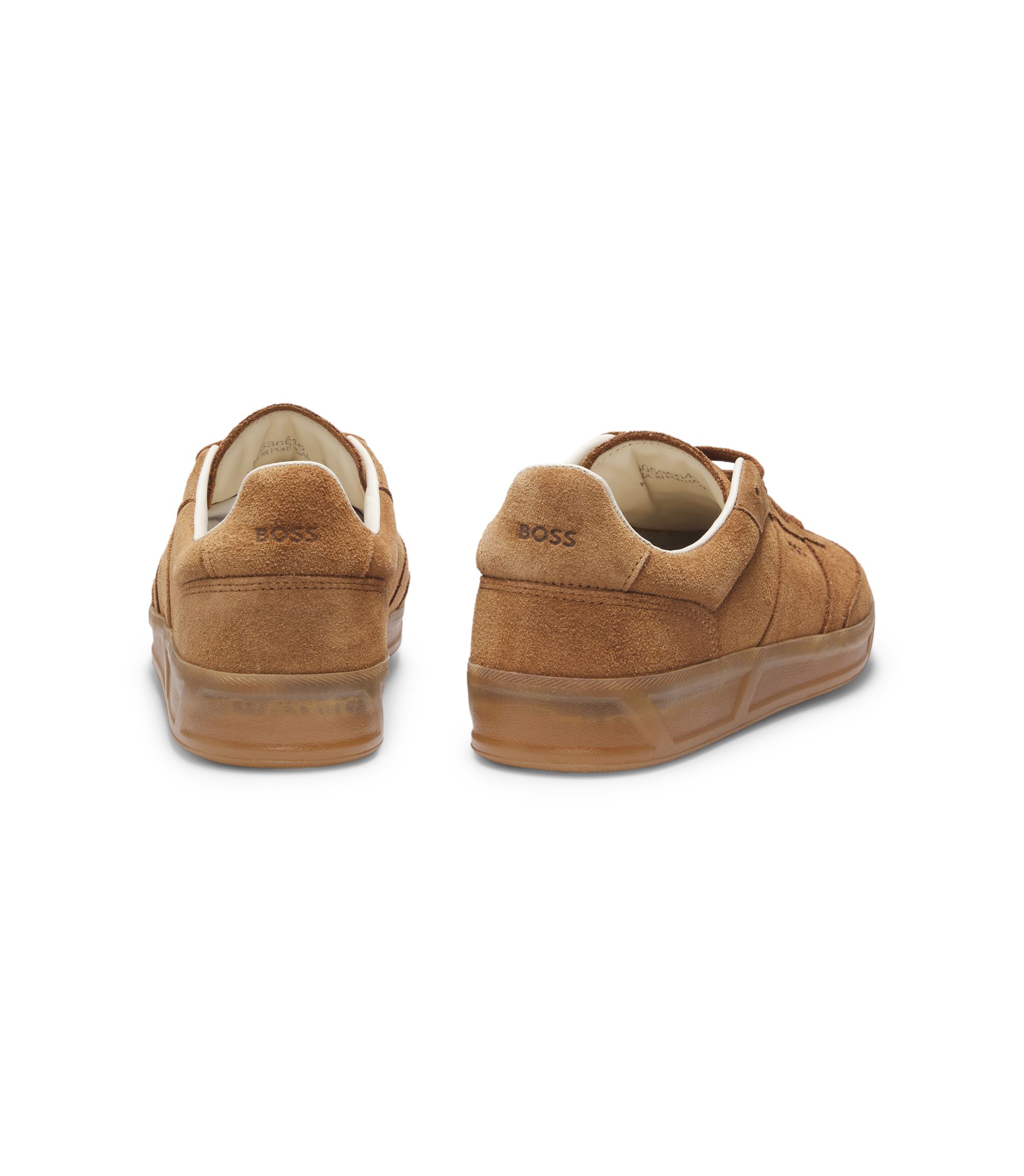 BOSS - Rubber-sole trainers in suede - Brown