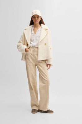 Rubber-sole trainers in suede, Light Brown