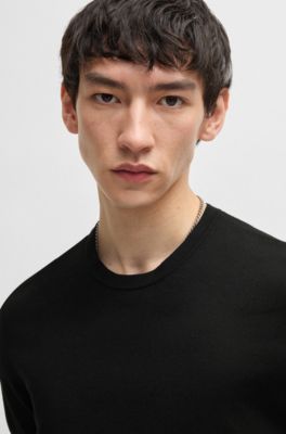 Knit sweater in a regular fit, Black