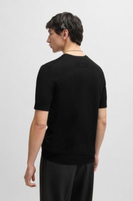 Knit sweater in a regular fit, Black