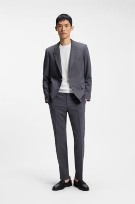 Jersey de manga corta slim fit de punto, Blanco