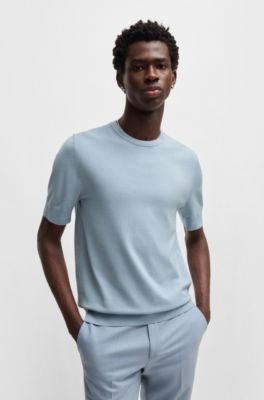 Knit sweater in a regular fit, Light Blue