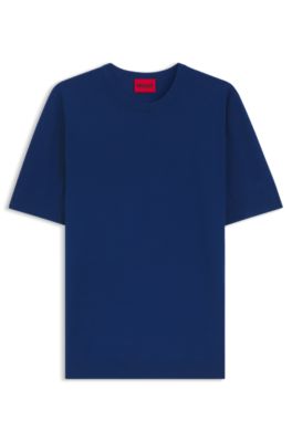 Camiseta slim fit de punto, Celeste