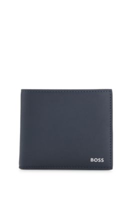 Wallet with silver-foil logo, Light Blue