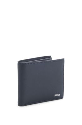 Wallet with silver-foil logo, Light Blue