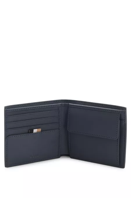 Wallet with silver-foil logo