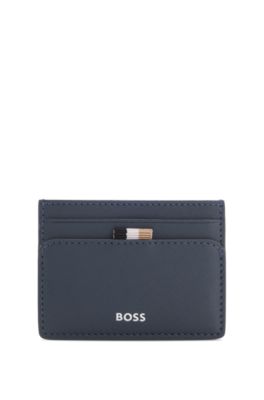 Card holder with foil-embossed logo, Light Blue