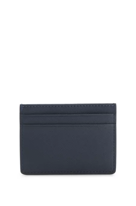 Card holder with foil-embossed logo