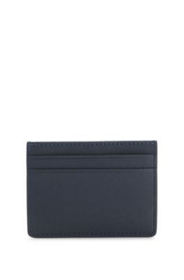 Porte-cartes avec logo emboss&eacute; en transfert, bleu clair