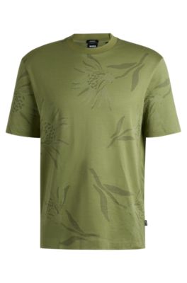 Tシャツ・カットソー BOSS Men T-shirt Green 50517970 311 BOSS Men's T-Shirt With Logo Texture Green 50534923 343 Open