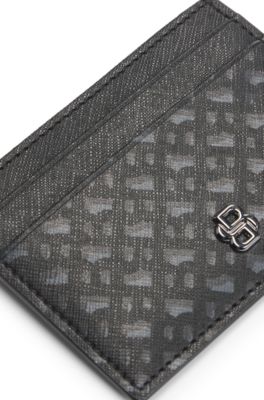 Monogram card holder with Double B trim