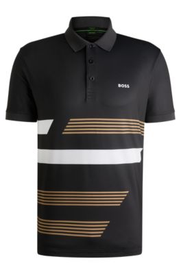 Hugo Boss Paddy Polo Mサイズ BOSS - Paddy polo shirt in cotton jacquard - Black