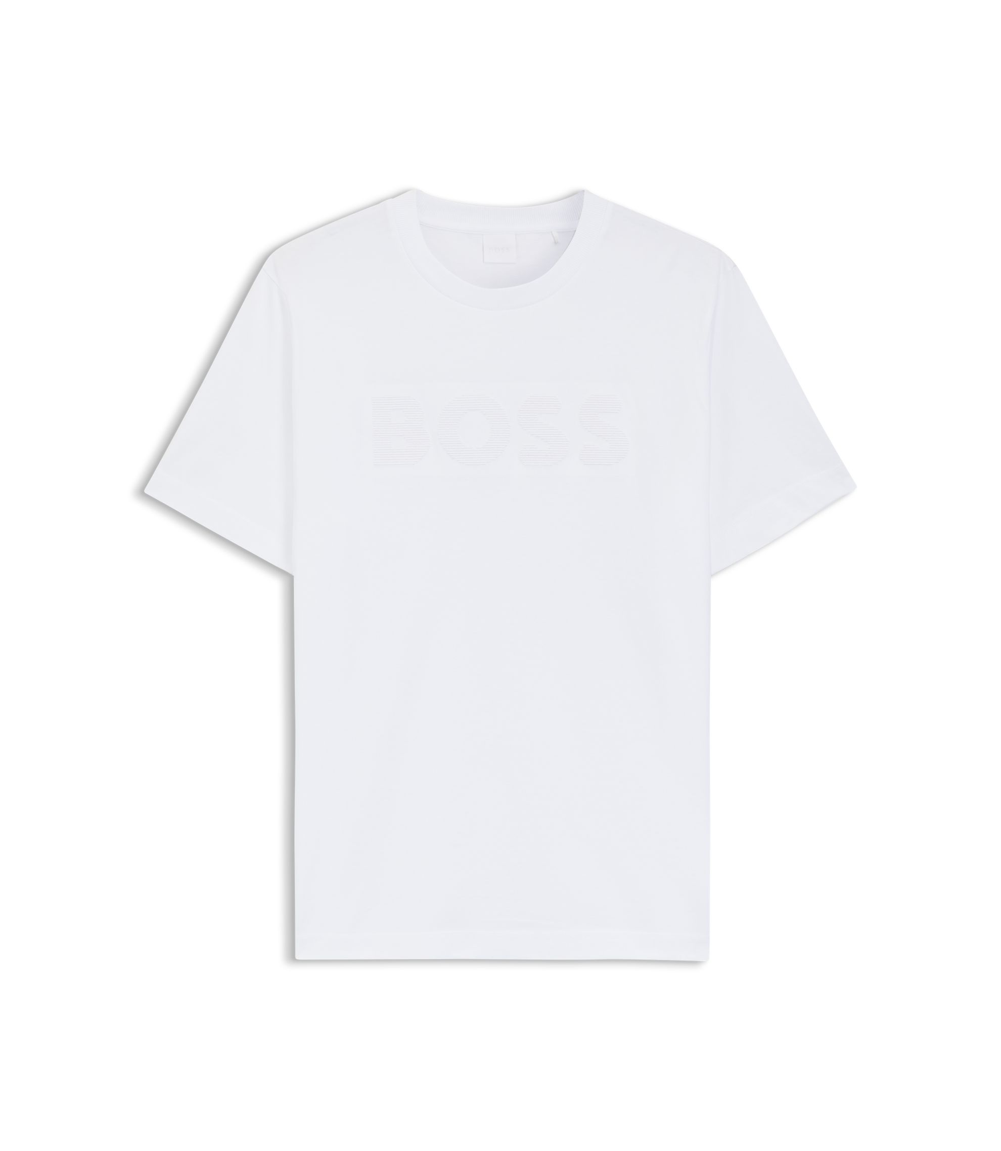 BOSS - Cotton-jersey T-shirt with logo artwork - White