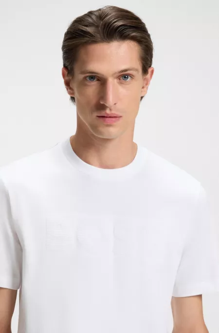 Cotton-jersey T-shirt with logo artwork