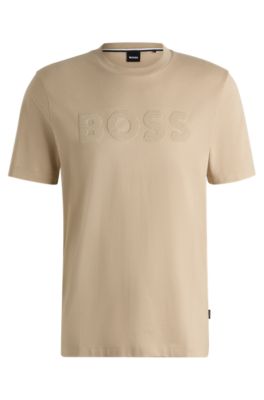 Tシャツ・カットソー Hugo Boss FW24 'Tchark' sweater (50473286 271) BOSS - Long-sleeved T-shirt in stretch cotton with logo
