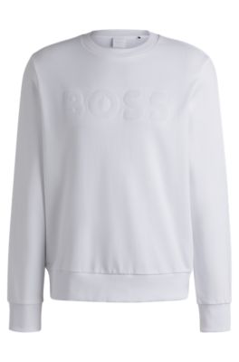 HUGO BOSS ホワイト トレーナー Lサイズ BOSS - Cotton-terry sweatshirt with logo detail - White