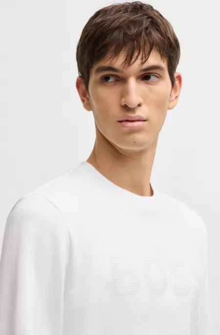 Cotton-terry sweatshirt with logo detail