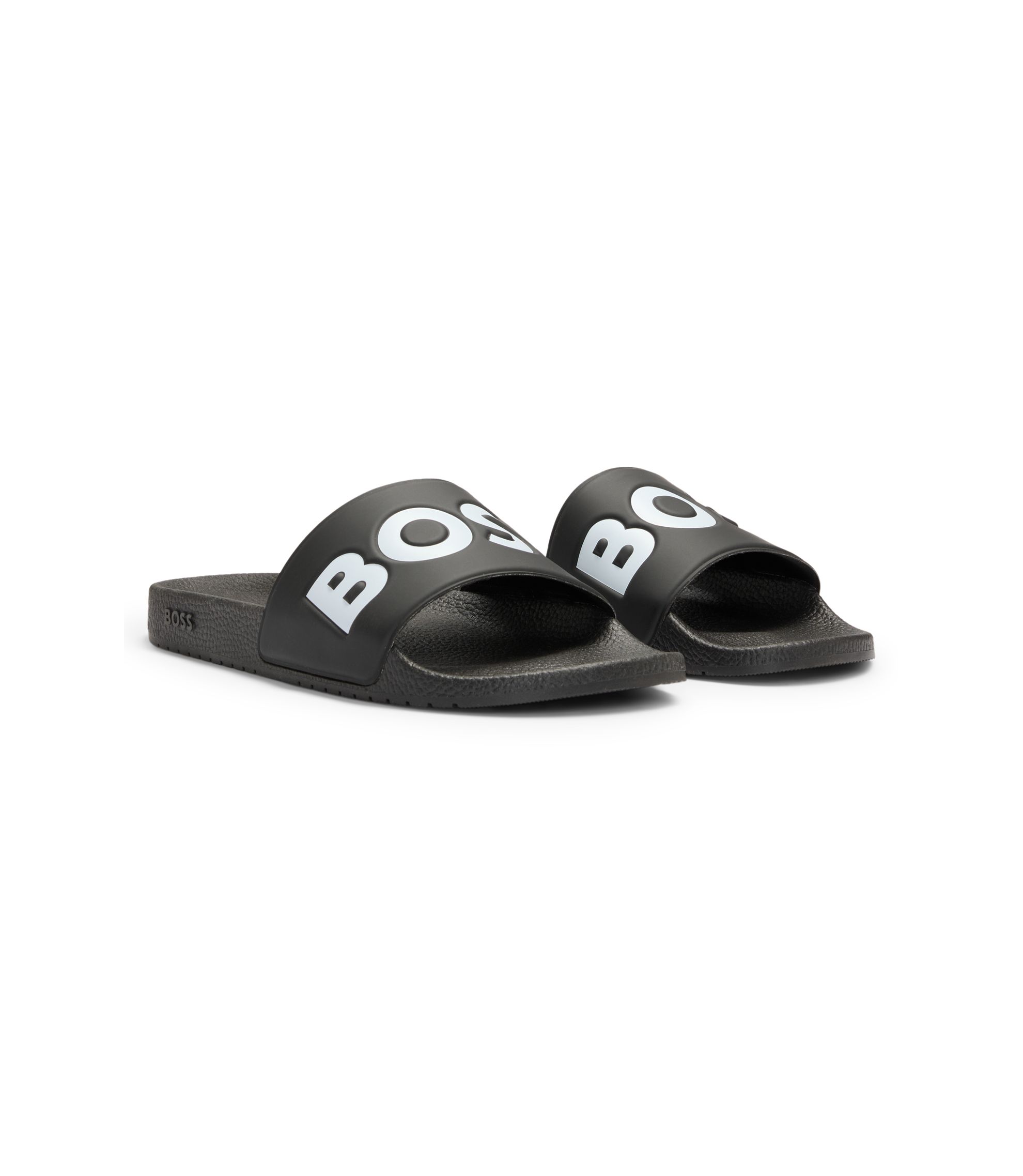 HUGO Black Slides with Bold Logo Black Logo Slides by Hugo on Sale main image 3