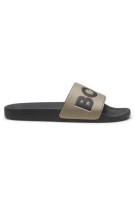 Mules &agrave; logo, Brun chin&eacute;