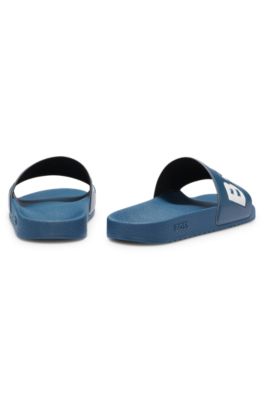 Chanclas con logo, Azul oscuro