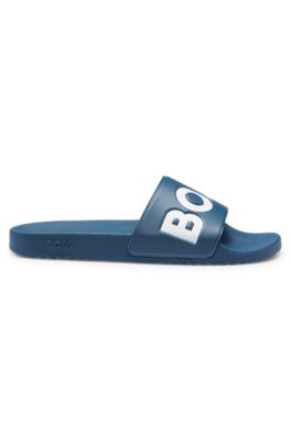 Chanclas con logo, Azul oscuro