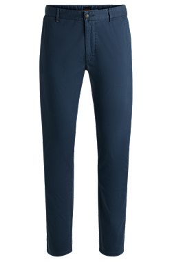 Pantalones slim fit de algodón elástico con microestampado