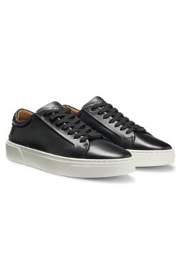 Gary sneakers with leather uppers, Black
