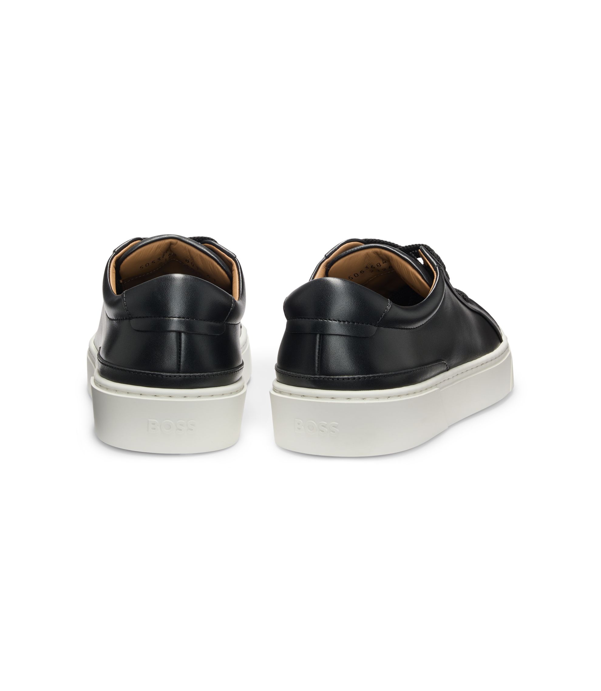BOSS - Gary sneakers with leather uppers - Black