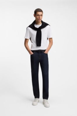 Baskets Gary avec tige en cuir, Blanc