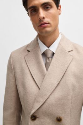 Slim-fit coat wool with cashmere