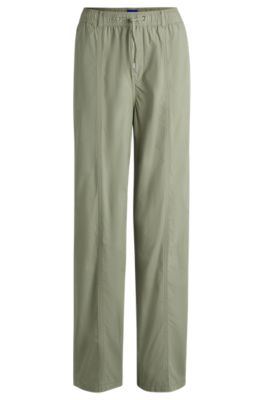Pantalon Relaxed en toile de coton, Chaux