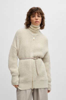 Italian-suede belt with logo buckle, Khaki